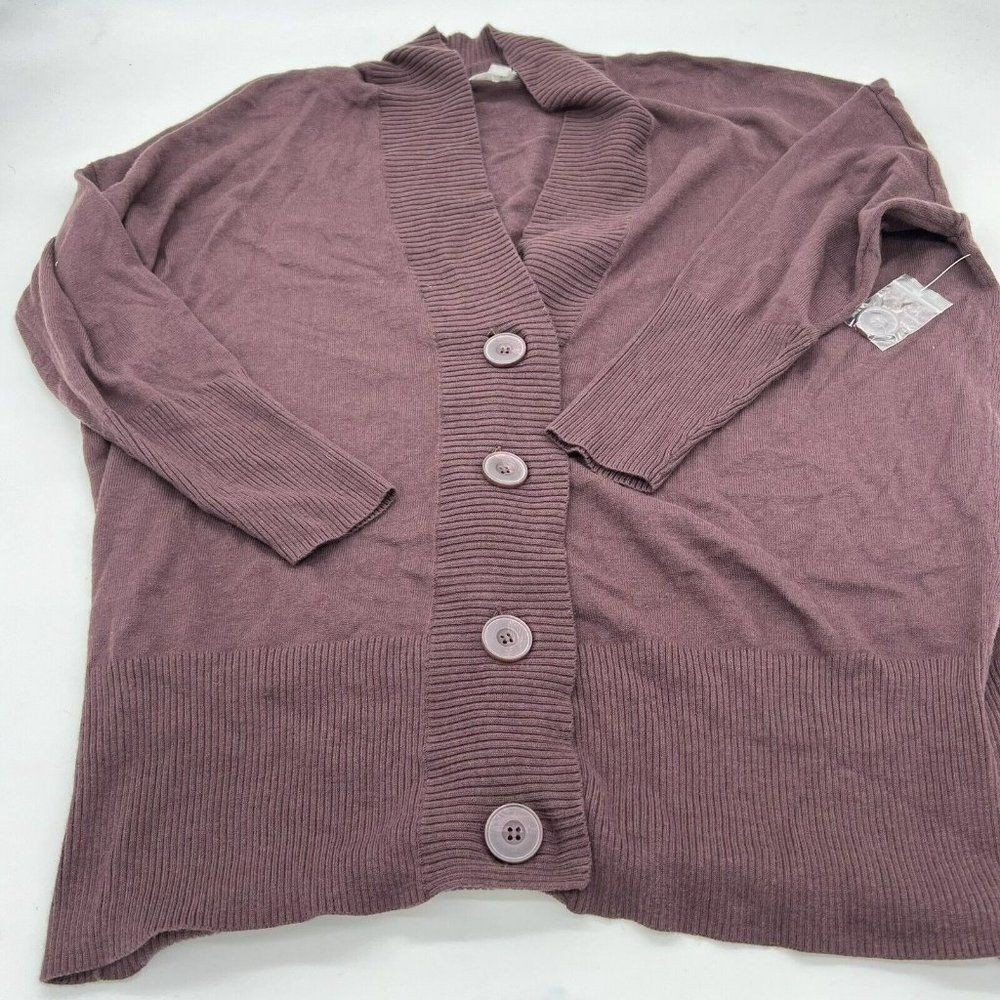 Chelsea 28 Cashmere Blend Long Sleeve Cardigan Size XS/S NWOT Wine Color